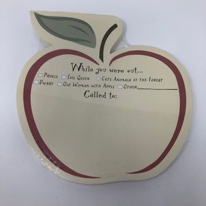 Hallmark Disney Snow White Apple Memo Note Pad